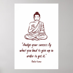 Dalai Lama Zitat Kunst Druck Buddhistischer Spirit Poster