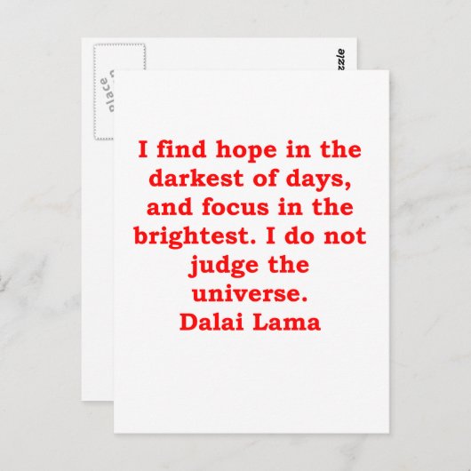 dalai lama zitiert postkarte (Vorne/Hinten)