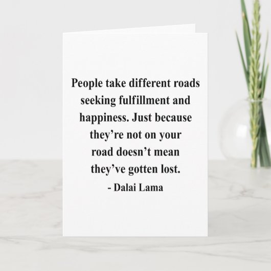 Dalai- Lamazitat 1a Karte (Vorderseite)