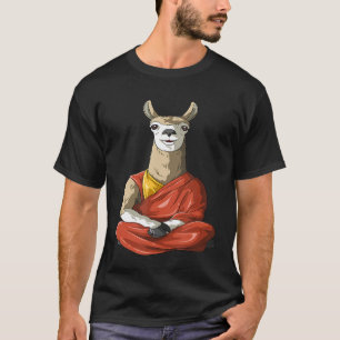 Dalai Llama Meditation Alpaca Buddhist Llama Yoga  T-Shirt