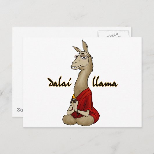 Dalai Llama Postkarte (Vorne/Hinten)