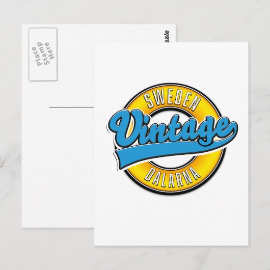 Dalarna Schweden Vintag Postkarte (Vorne/Hinten)