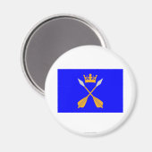 Dalarnas län flag magnet (Vorderseite/Rückseite)