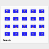 Dalarnas län flag runder aufkleber (Blatt)