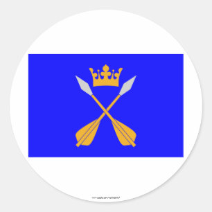 Dalarnas län flag runder aufkleber
