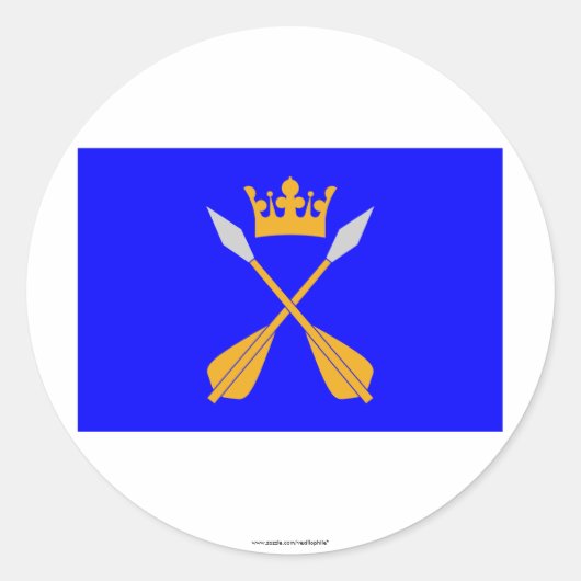 Dalarnas län flag runder aufkleber (Vorderseite)