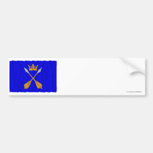 Dalarnas län wellenartig bewegende Flagge Autoaufkleber