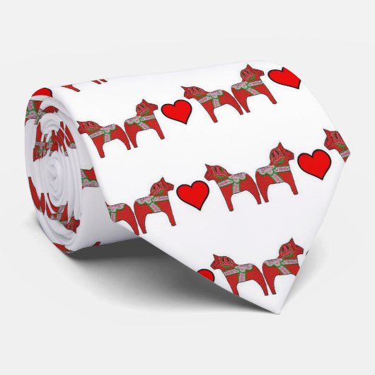 Dalas und Herzen Krawatte (Gerollt)