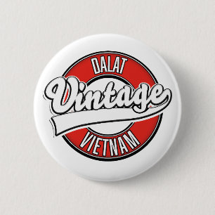 Dalat Vietnam Retro-Logo Button