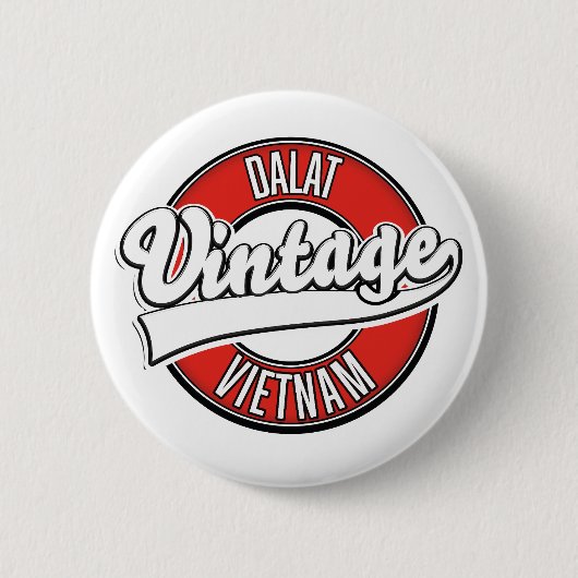 Dalat Vietnam Retro-Logo Button (Vorderseite)