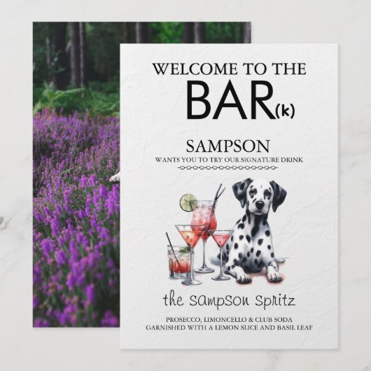 Dalation Bar Menükarte (Vorne/Hinten)