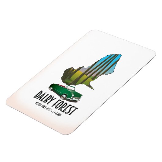 Dalby Forest North Yorkshire Reiseplan Magnet (Linke Seite)