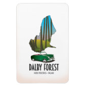 Dalby Forest North Yorkshire Reiseplan Magnet (Vertikal)