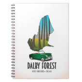 Dalby Forest North Yorkshire Reiseplan Notizblock (Vorderseite)