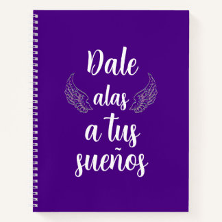 Dale alas a tus sueños Bullet journal añil Notizblock