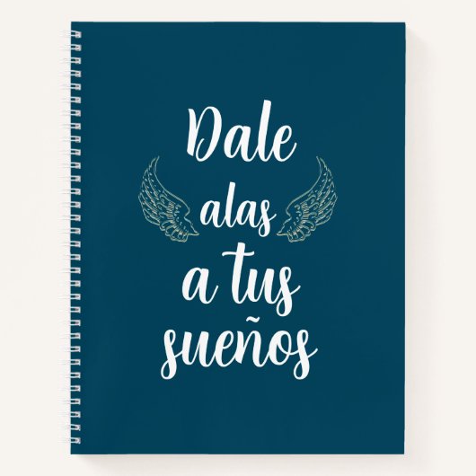 Dale alas a tus sueños Bullet journal Turqueza Notizblock (Vorderseite)
