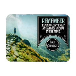 Dale Carnegie Inspiration Zitat "Angst" flexibel Magnet