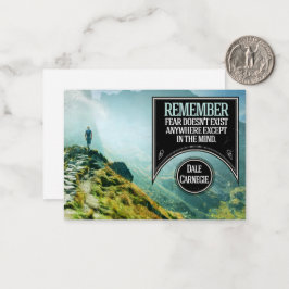 Dale Carnegie Inspiration Zitat "Angst" Mitteilungskarte