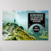 Dale Carnegie Inspiration Zitat "Angst" Poster (Vorne)