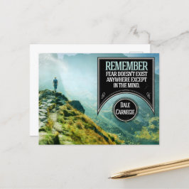 Dale Carnegie Inspiration Zitat "Angst" Postkarte