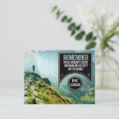 Dale Carnegie Inspiration Zitat "Angst" Postkarte (Stehend Vorderseite)