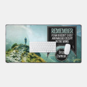 Dale Carnegie Inspiration Zitat "Angst" Schreibtischunterlage (Tastatur & Maus)