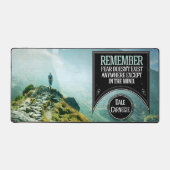 Dale Carnegie Inspiration Zitat "Angst" Schreibtischunterlage (Vorderseite)