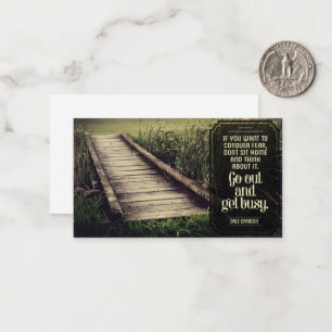 Dale Carnegie Inspiration Zitat "Get geschäftig" Mitteilungskarte