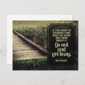 Dale Carnegie Inspiration Zitat "Get geschäftig" Postkarte (Vorne/Hinten)
