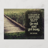 Dale Carnegie Inspiration Zitat "Get geschäftig" Postkarte (Vorderseite)