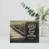 Dale Carnegie Inspiration Zitat "Get geschäftig" Postkarte (Stehend Vorderseite)
