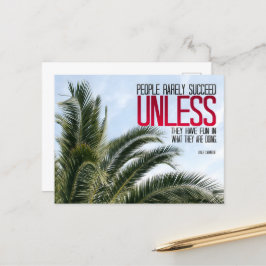 Dale Carnegie Inspiration Zitat "Have fun" Postkarte