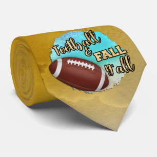 Dale Football & Fall Y'all on Yellow Neck Tie Krawatte