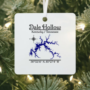 Dale Hollow Lake Kentucky Tennessee Metall Quadrat Ornament Aus Metall