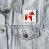 Dalecarlisches Pferd Button (Beispiel)