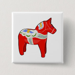 Dalecarlisches Pferd Button