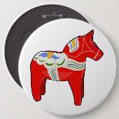 Dalecarlisches Pferd Button (Vorne & Hinten)