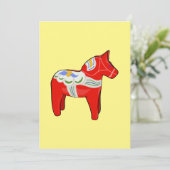 Dalecarlisches Pferd Einladung (Stehend Vorderseite)