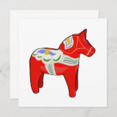 Dalecarlisches Pferd Einladung (Vorne/Hinten)