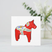 Dalecarlisches Pferd Einladung (Stehend Vorderseite)