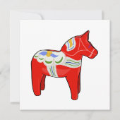 Dalecarlisches Pferd Einladung (Vorderseite)