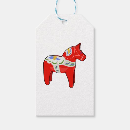 Dalecarlisches Pferd Geschenkanhänger (Vorderseite)