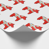 Dalecarlisches Pferd Geschenkpapier (Ecke)