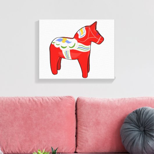 Dalecarlisches Pferd Leinwanddruck (Insitu (Wohnzimmer))