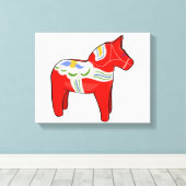 Dalecarlisches Pferd Leinwanddruck (Insitu (Holzboden))