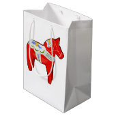 Dalecarlisches Pferd Mittlere Geschenktüte (Rückseite Schrägansicht)