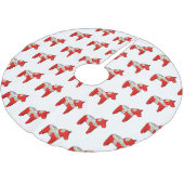 Dalecarlisches Pferd Polyester Weihnachtsbaumdecke (Schrägansicht)