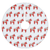 Dalecarlisches Pferd Polyester Weihnachtsbaumdecke (Vorderseite)
