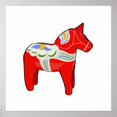 Dalecarlisches Pferd Poster (Vorne)