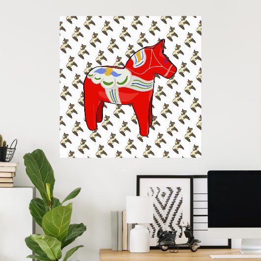 Dalecarlisches Pferd Poster (Heimbüro)